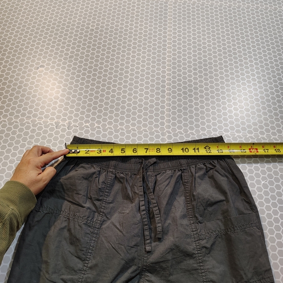 Aerie Gray Hihg Waisted Go-For-It Baggy Cargo Pant 100%Cotton - Picture 13 of 14